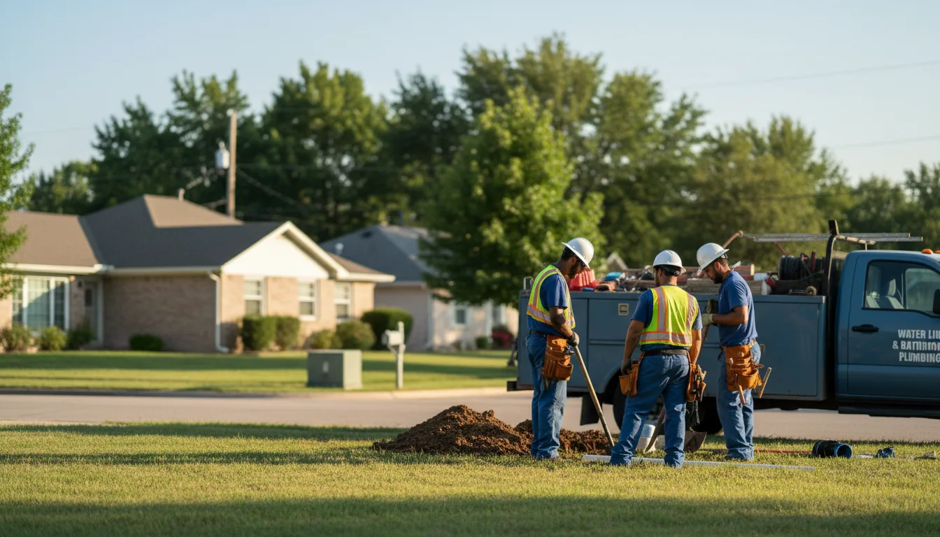 Residential water line and bathroom plumbing service in Earlville, IA